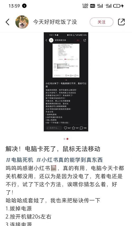 电脑黑屏但有声音如何恢复正常？解决方法是什么？